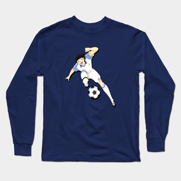 Capitan Tsubasa Long Sleeve T-Shirt by Nykos